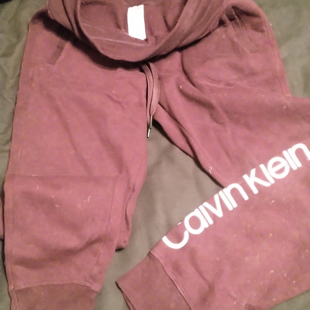 Calvin Klein Purple joggers sweatpants ladies women's size medium pockets